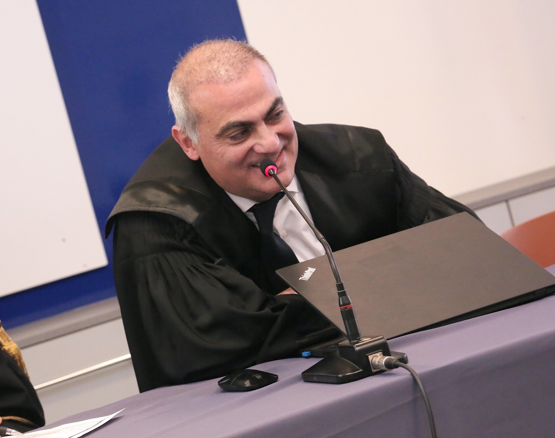 Giuseppe Izzo during an institutional speaking engagement